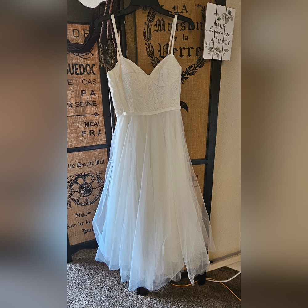 david bridal white dress